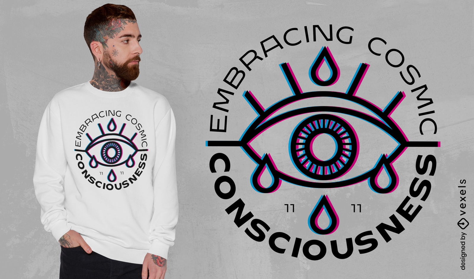Cosmic consciousness quote t-shirt design