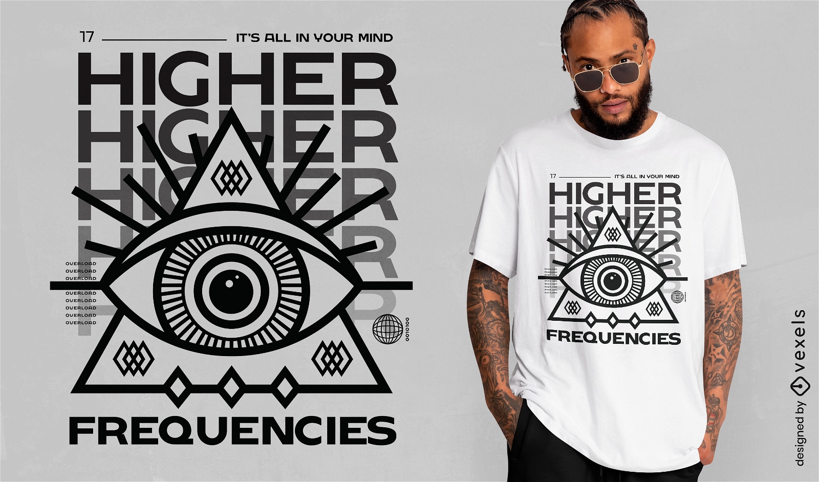 T-Shirt-Design mit höheren Frequenzen