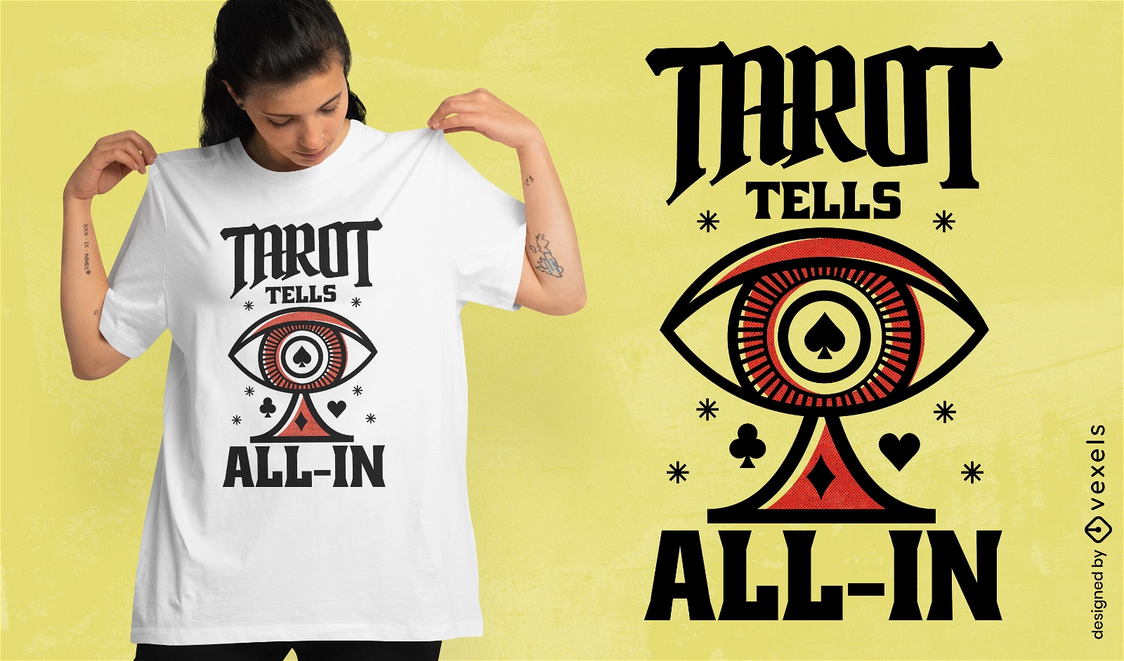 Tarot erz?hlt All-in-T-Shirt-Design