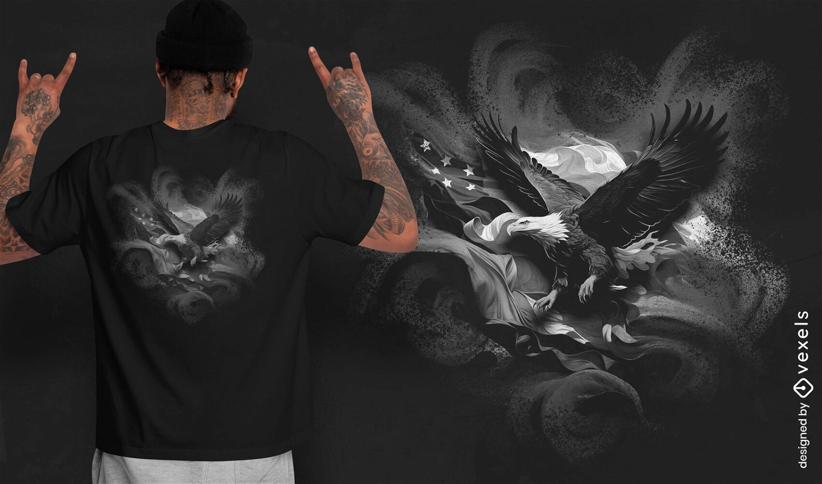 Adler im Flug-T-Shirt-Design