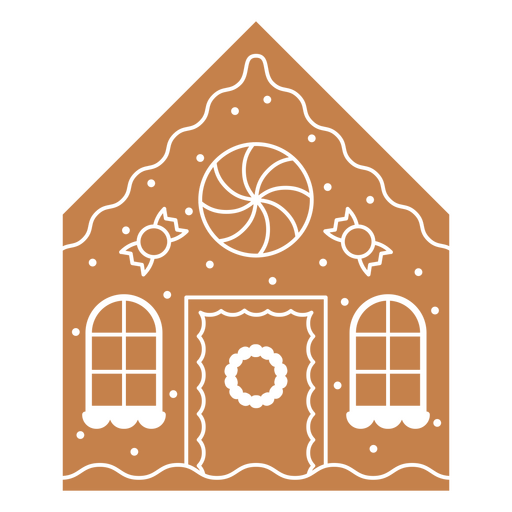 Casa de pão de gengibre recortada Desenho PNG