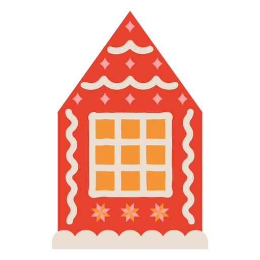 Red gingerbread house PNG Design