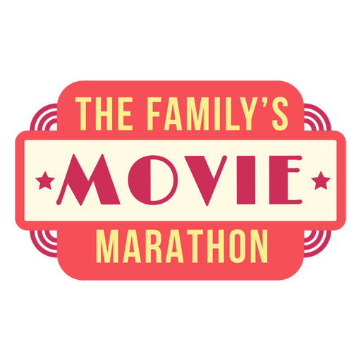 O logotipo da maratona de filmes da família Desenho PNG