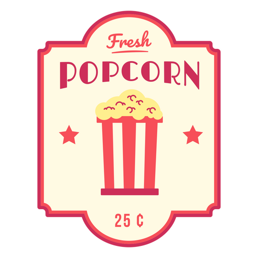 Diseño de cartel vintage de palomitas de maíz Diseño PNG
