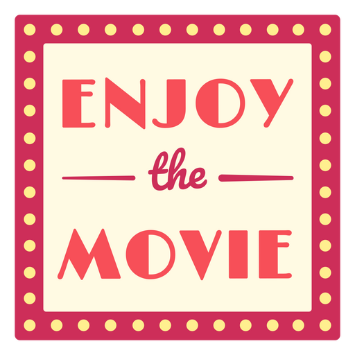 Vintage cinema style movie night decor design PNG Design