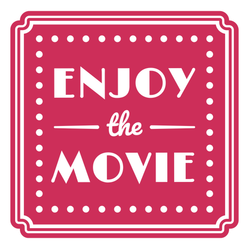 Bold typography movie themed design with decorative border t-shirt design PNG Design