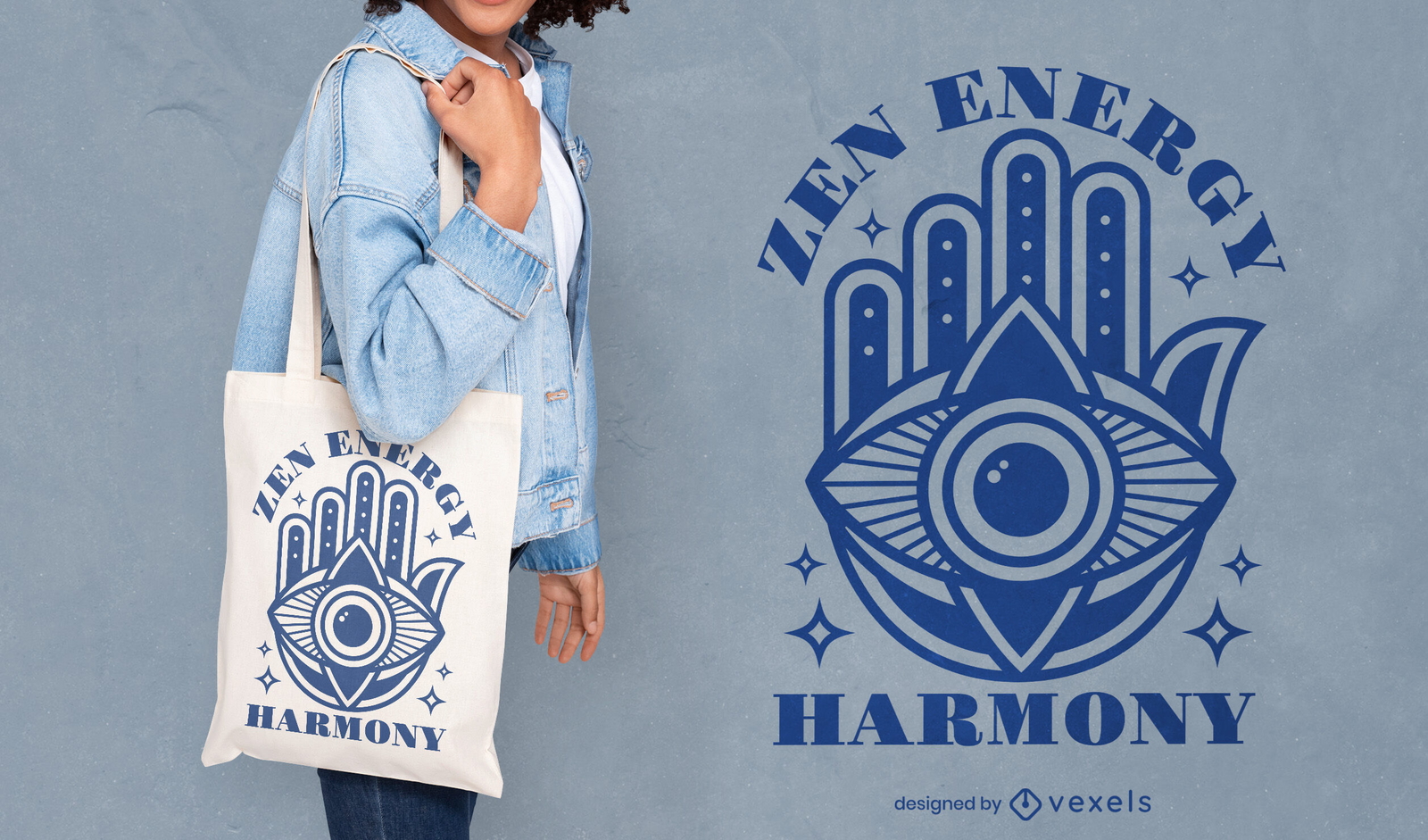 Diseño de bolsa de asas de astrología de energía zen