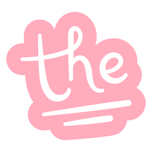 Design de texto lúdico com a palavra &#39;o/a&#39; Desenho PNG