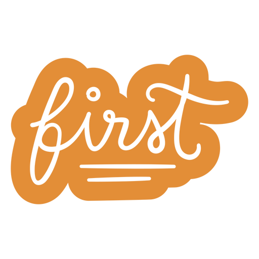 Design divertido para a primeira palavra Desenho PNG