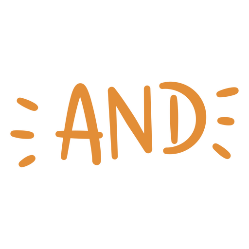 Verspieltes Typografie-Design mit dem Wort ?und? PNG-Design