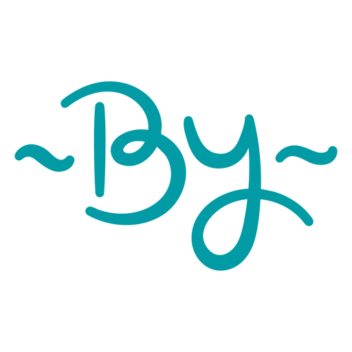 Verspieltes Schriftdesign mit dem Wort ?by? PNG-Design