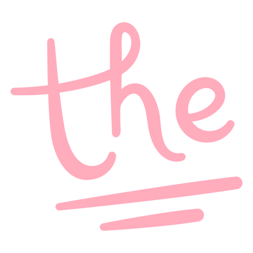 El logo con letras rosas. Diseño PNG