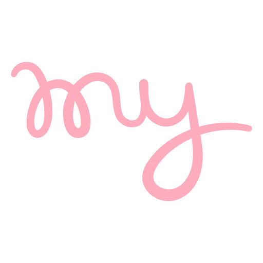 Das Wort ?mein? ist in Rosa geschrieben PNG-Design