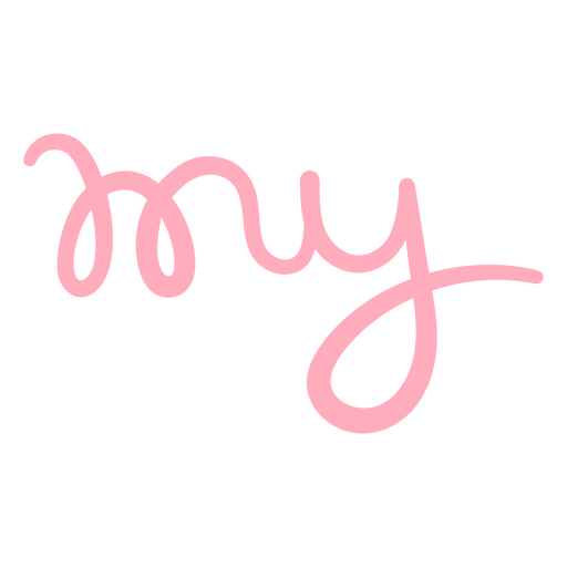 The word'my'written in pink PNG Design