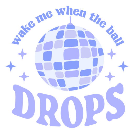 Design de citação divertida de bola de discoteca Desenho PNG