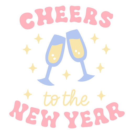Diseño de celebración de año nuevo Diseño PNG