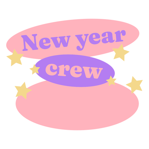 Neujahrs-Crew-Aufkleber PNG-Design