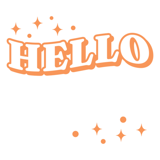 Black background with the word hello on it PNG Design