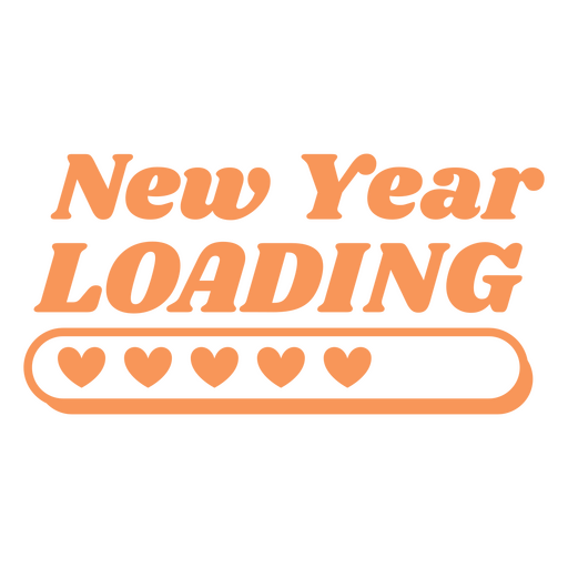 Logo de carga de año nuevo Diseño PNG