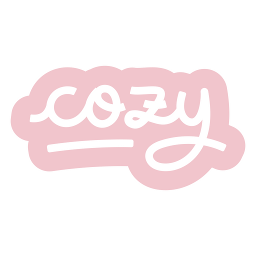 Das Wort cosy in Rosa PNG-Design