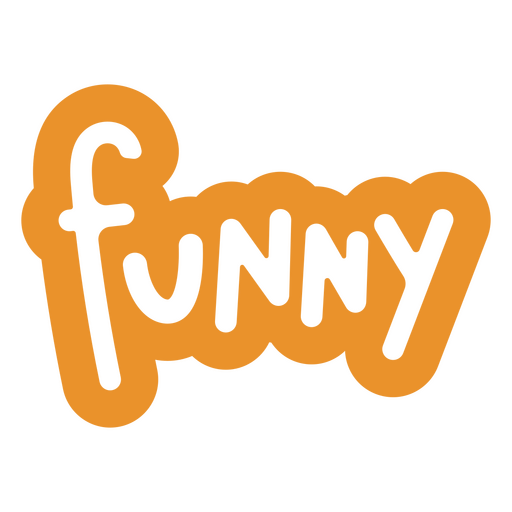 Black background with the word funny on it PNG Design