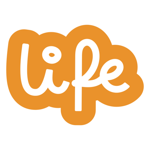 Black background with the word life on it PNG Design