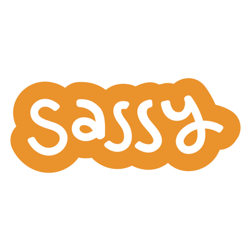 The word sassy PNG Design