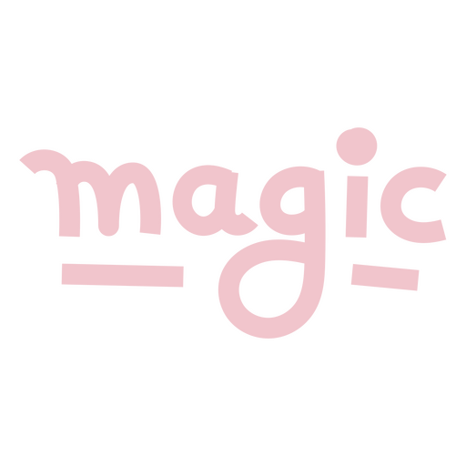 A palavra mágica em rosa Desenho PNG