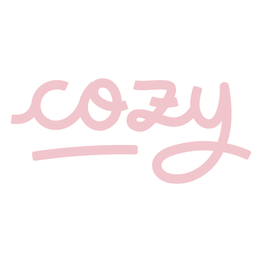 The word cozy written in pink PNG Design