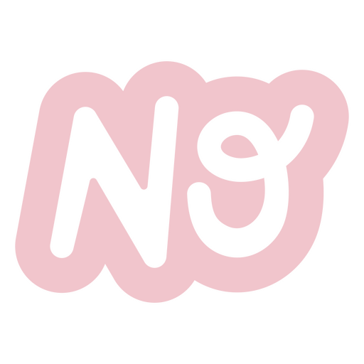 Logo rosa y negro con la palabra no 9. Diseño PNG