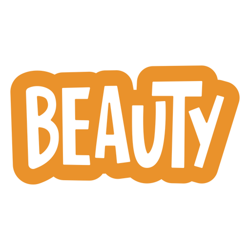 Diseño gráfico de texto de belleza vibrante Diseño PNG