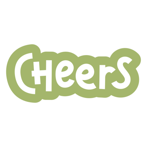 Playful cheers text design PNG Design