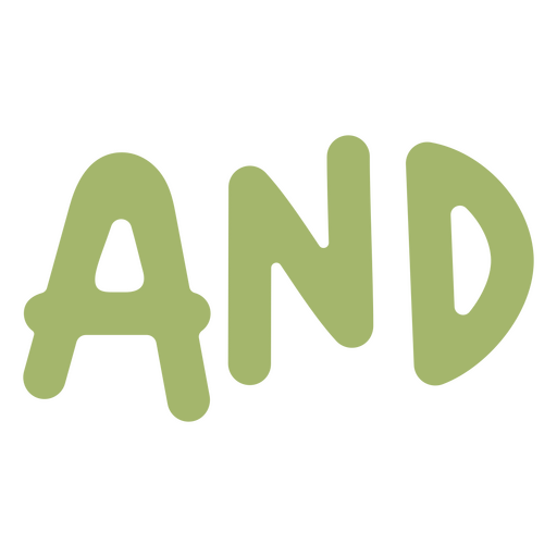 The word'and'is written in green PNG Design