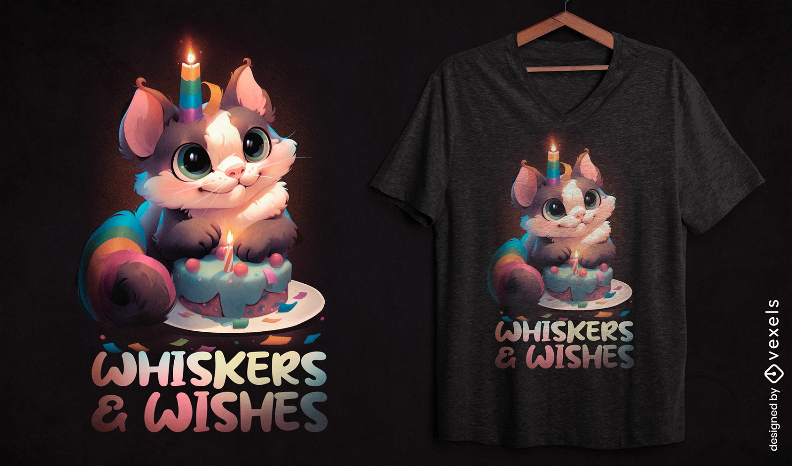 Cute chipmunk animal birthday t-shirt psd