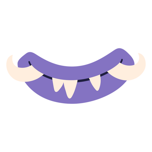 La boca del monstruo morado. Diseño PNG