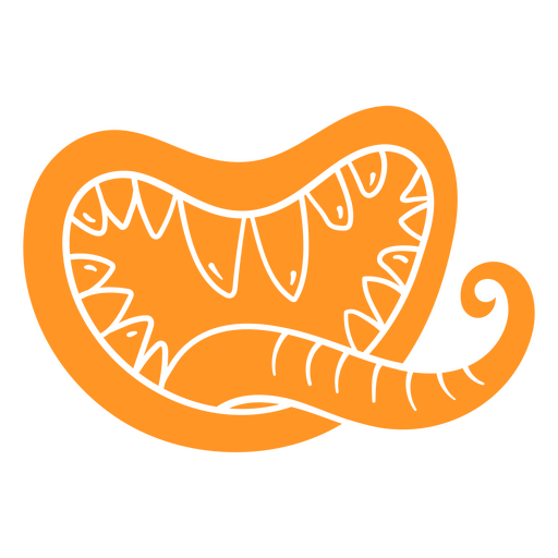 Boca de monstro laranja Desenho PNG