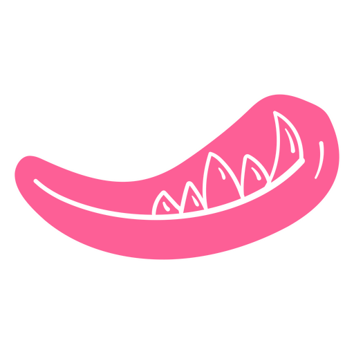 Pink mouth with teeth PNG Design