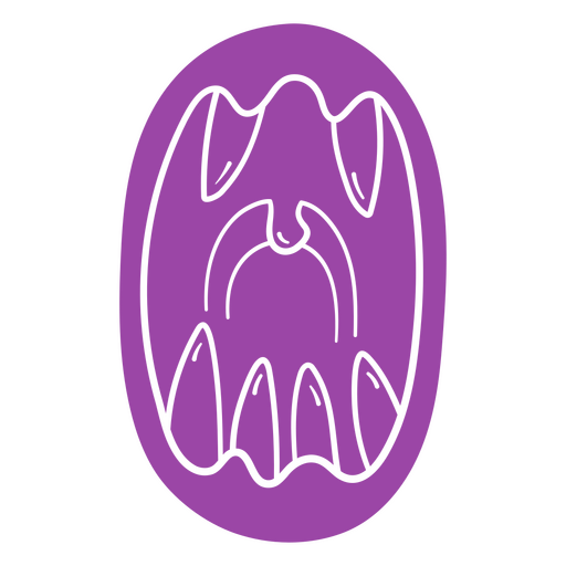 Purple mouth with teeth PNG Design