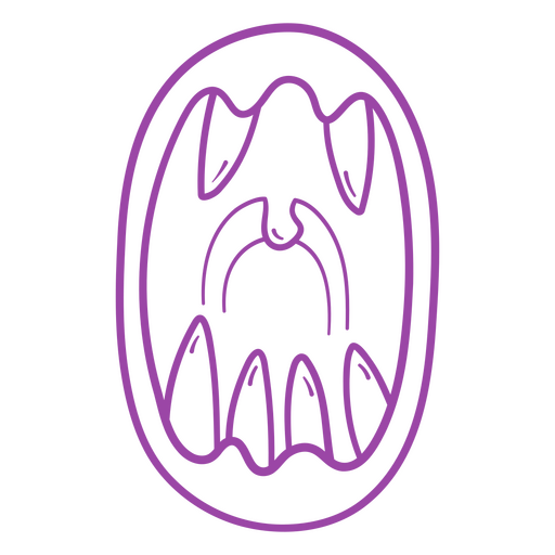 Playful stylized mouth graphic design PNG Design