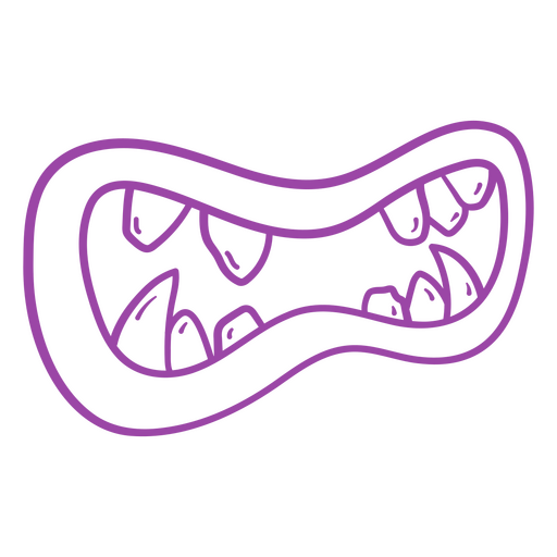 Whimsical illustration of a cartoon monster mouth t-shirt design PNG Design