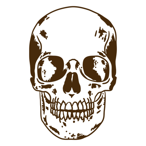 Calavera marrón Diseño PNG