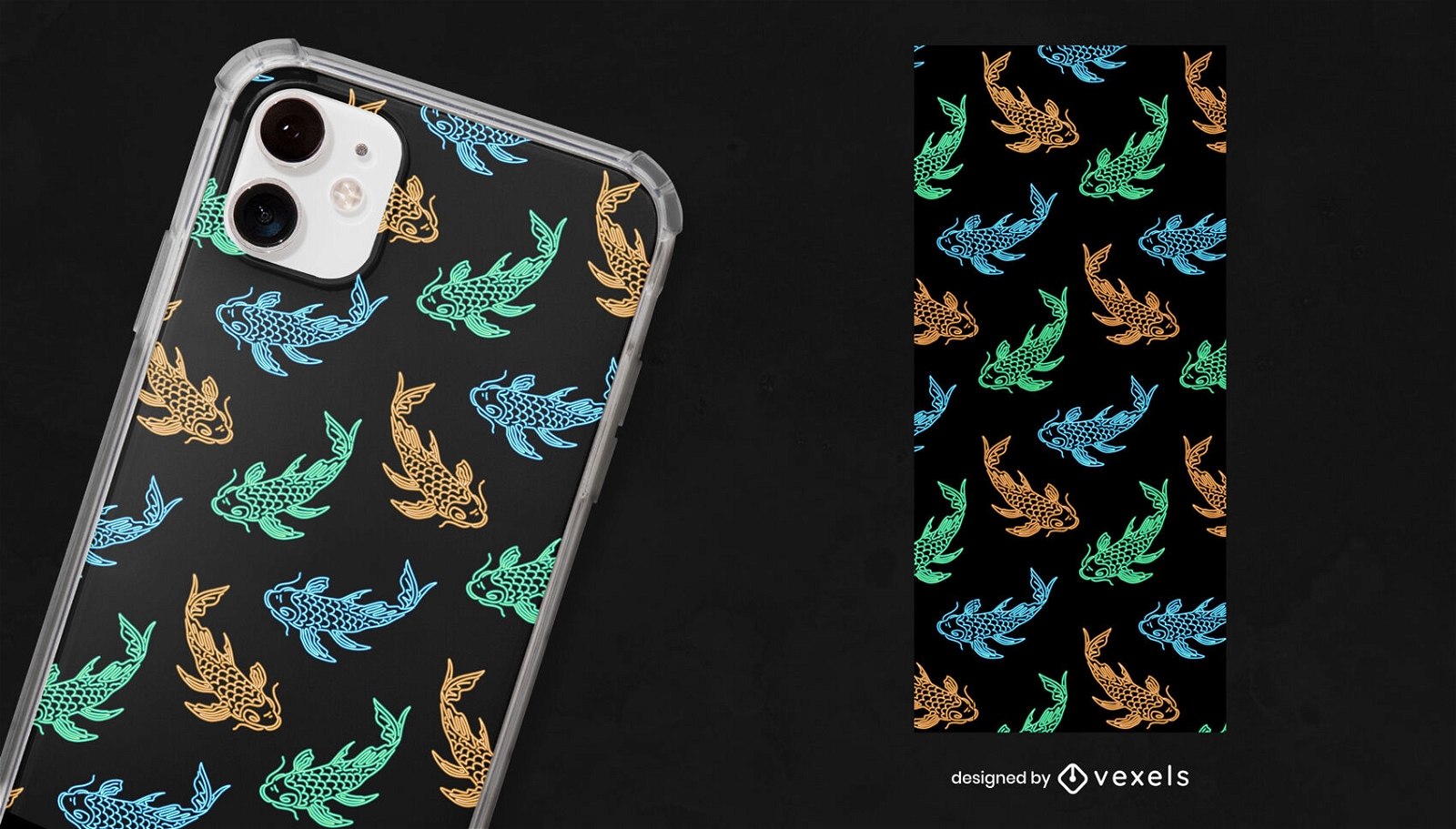 Koi fish pattern phone case design