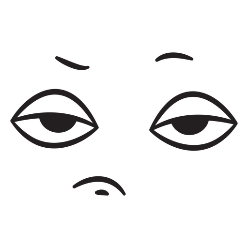 Black and white image of a woman's face PNG Design