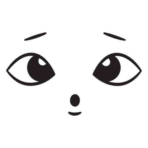Black cat face with eyes PNG Design