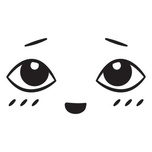 Niedliche Kawaii-Augenillustration PNG-Design