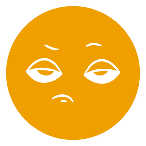 Diseño de emoticono divertido con ojos expresivos. Diseño PNG