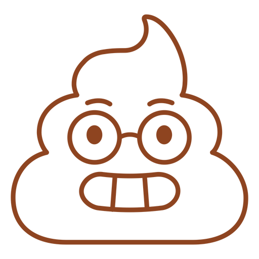 Icono de caca marrón con gafas Diseño PNG