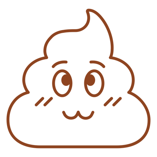 Cartoon poop icon PNG Design