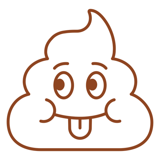 Brown poop icon PNG Design