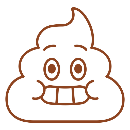 Brown Poop Icon Smile PNG & SVG Design For T-Shirts